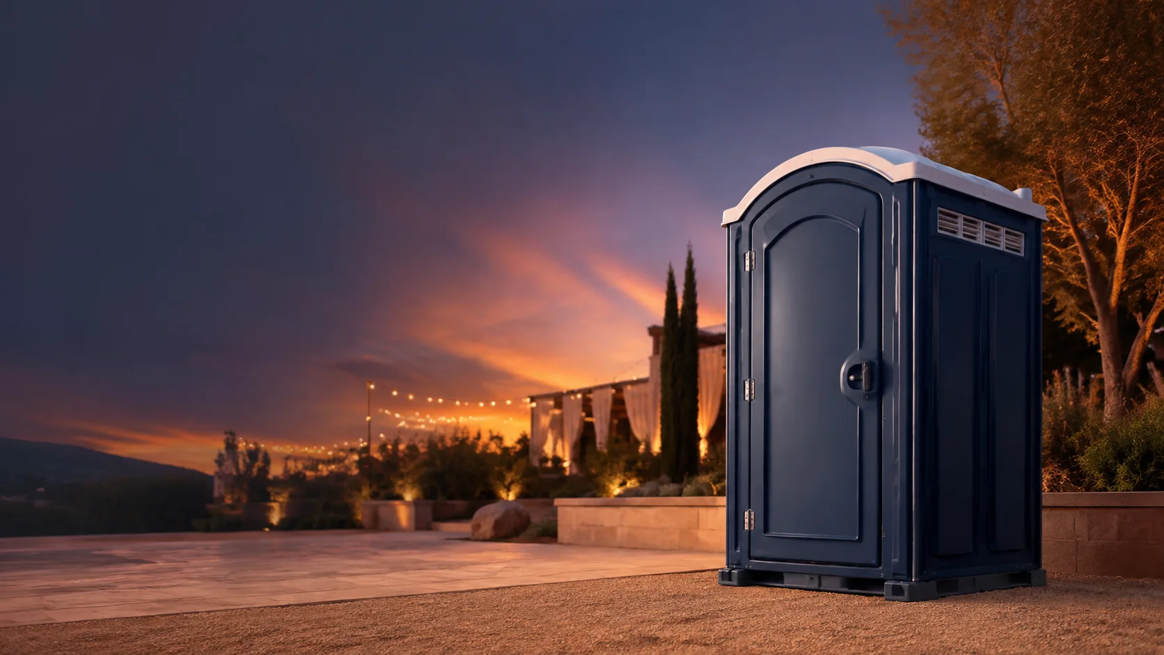 Portable restroom shown for rental planning in Post Falls, ID